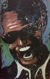 Ray Charles 2005 47x72 Huge Original Painting - David Garibaldi Ray Charles 2005 47x72 Huge Original Painting - David Garibaldi
