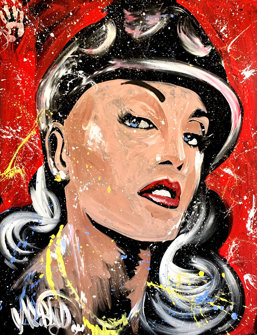Gwen Stefani 2007 70x62 Huge Original Painting by David Garibaldi