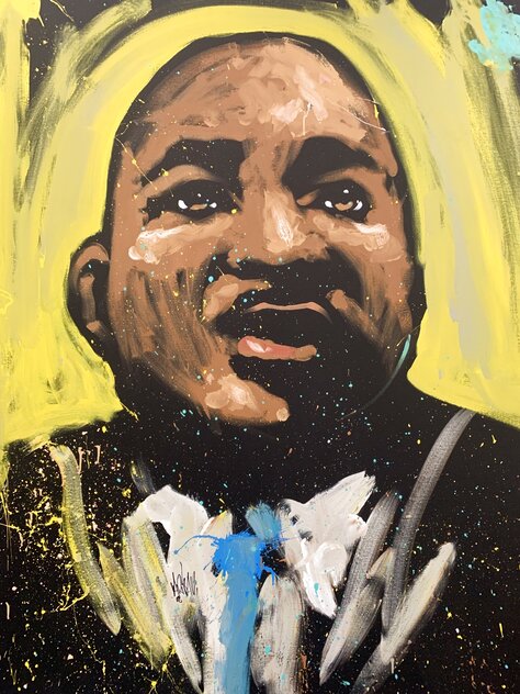 Martin Luther King Jr 2008 69x57 - Latex on Canvas - Huge Mural Size - Signed Twice Original Painting by David Garibaldi Martin Luther King Jr 2008 69x57 - Latex on Canvas - Huge Mural Size - Signed Twice Original Painting by David Garibaldi
