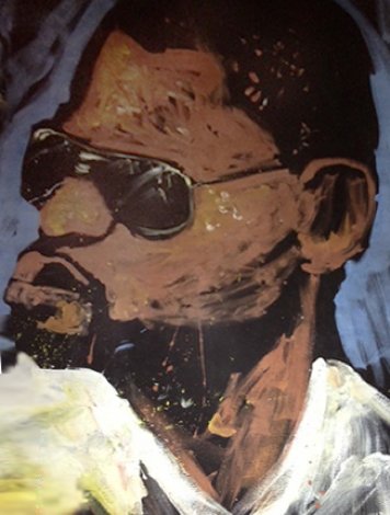 Kanye West 2006 72x60 Huge Original Painting - David Garibaldi