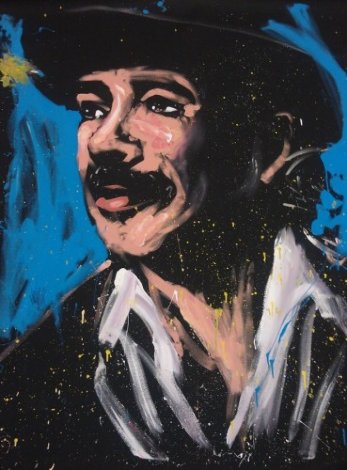 Carlos Santana 2008 71x58 Huge Original Painting - David Garibaldi