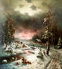 Snow Landscape 1982 - 48x48 - Huge Original Painting by Eugene Garin - 0