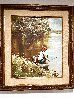 Boy Fishing in Pond 28x24 Original Painting by Eugene Garin - 1