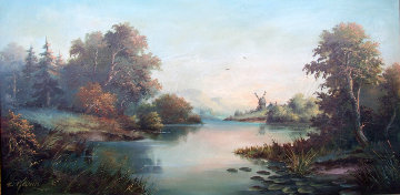 Meadow 1952 27x51 Super Huge Original Painting - Eugene Garin Meadow 1952 27x51 Super Huge Original Painting - Eugene Garin