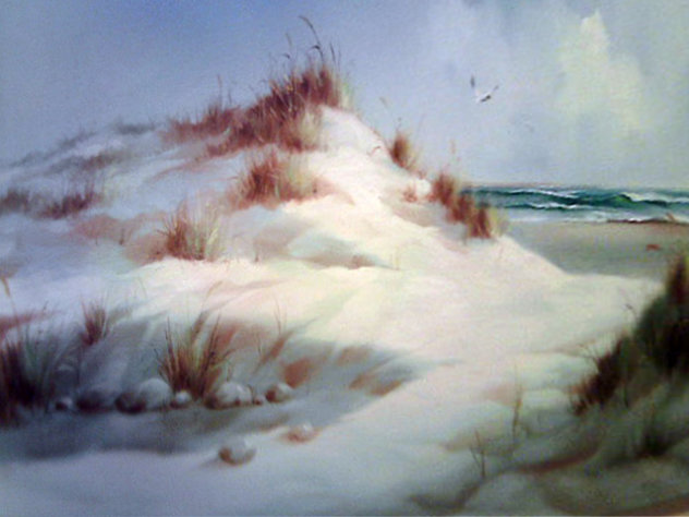 Untitled Winter Landscape 46x34 - Huge Original Painting by Eugene Garin