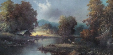 Restful Afternoon 1980 31x55 Super Huge Original Painting - Eugene Garin Restful Afternoon 1980 31x55 Super Huge Original Painting - Eugene Garin