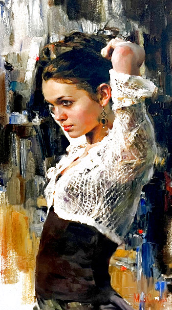 Untouchable 2010 38x26 Original Painting by Michael and Inessa Garmash