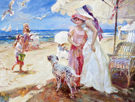 Summer Day 37x46 - Huge Original Painting - Michael and Inessa Garmash
