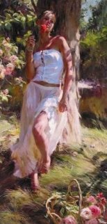 Quiet Moment 2005 47x23 Original Painting - Michael and Inessa Garmash Quiet Moment 2005 47x23 Original Painting - Michael and Inessa Garmash