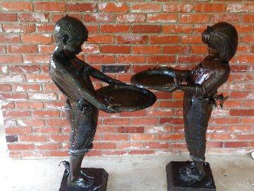 Nature's Friends, Set of 2 Bronze Sculptures 45 in Sculpture - Gary Lee Price