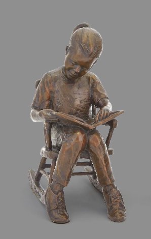 Time Out Girl Bronze Sculpture 1993 14 in Sculpture - Gary Lee Price