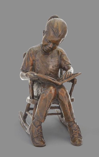 Time Out Girl Bronze Sculpture 1993 14 in Sculpture by Gary Lee Price