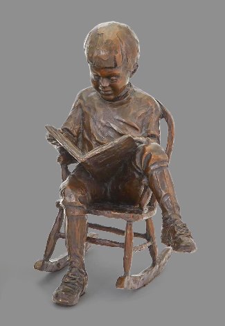 Time Out Boy Bronze Sculpture 1993 15 in Sculpture - Gary Lee Price
