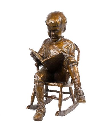Time Out Boy Bronze Sculpture 1993 15 in Sculpture - Gary Lee Price