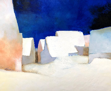 Rue Du Hameau 1987 32x26 Original Painting - Claude Gaveau Rue Du Hameau 1987 32x26 Original Painting - Claude Gaveau