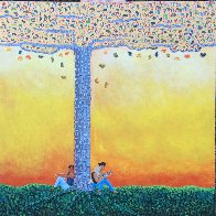 Romance Under The Gummi Tree 2018 36x36 Original Painting by Gaylord Soli  (Gaylord) - 1