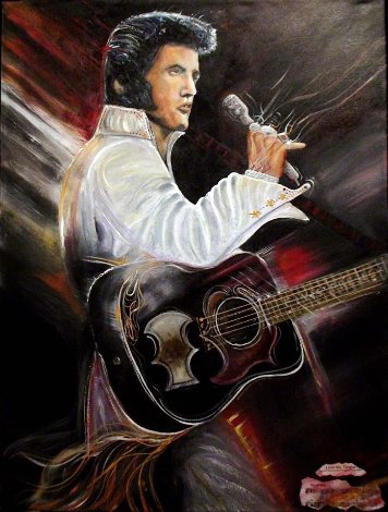 Elvis AP 1990 Embellished Limited Edition Print - Gaylord Soli  (Gaylord)