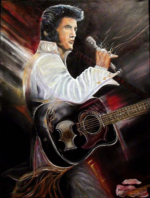 Elvis AP 1990 Embellished Limited Edition Print by Gaylord Soli  (Gaylord)