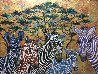 Zebras In Color 2019 36x48 Original Painting by Gaylord Soli (Gaylord) - 1 Zebras In Color 2019 36x48 Original Painting by Gaylord Soli (Gaylord) - 1