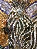 Zebras In Color 2019 36x48 Huge Original Painting by Gaylord Soli  (Gaylord) - 2