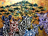 Zebras In Color 2019 36x48 Huge Original Painting by Gaylord Soli  (Gaylord) - 0