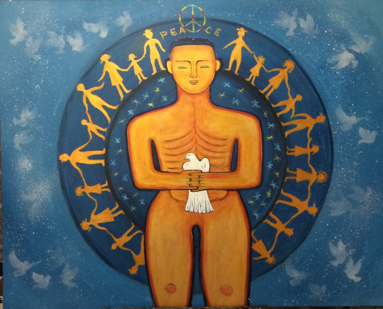 Peace 2019 48x60 Super Huge Original Painting by Gaylord Soli (Gaylord) Peace 2019 48x60 Super Huge Original Painting by Gaylord Soli (Gaylord)
