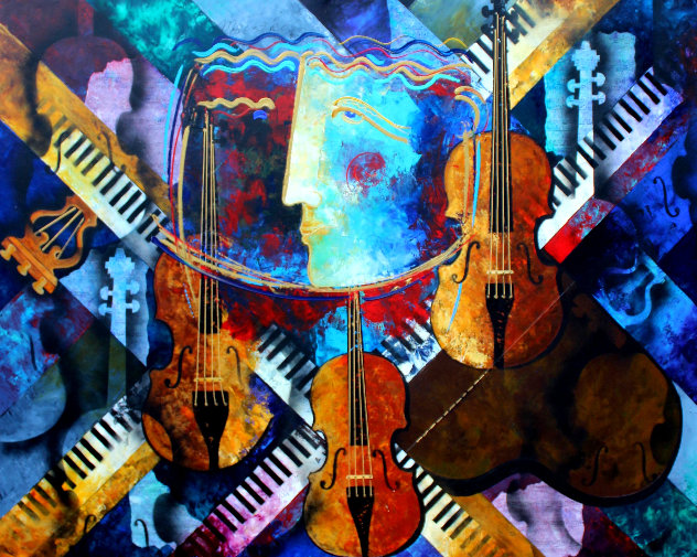 Maestro 51x63 Huge Original Painting by Gaylord Soli  (Gaylord)