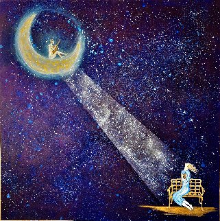 Moonlight With Mozart 2020 48x48 Super Huge Original Painting - Gaylord Soli (Gaylord) Moonlight With Mozart 2020 48x48 Super Huge Original Painting - Gaylord Soli (Gaylord)