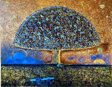 Umbrella Tree 2020 48x60 Huge Original Painting - Gaylord Soli (Gaylord) Umbrella Tree 2020 48x60 Huge Original Painting - Gaylord Soli (Gaylord)
