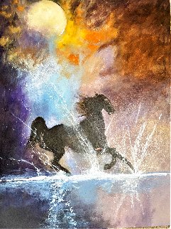 Midnight 2020 40x30 Super Huge Original Painting - Gaylord Soli (Gaylord) Midnight 2020 40x30 Super Huge Original Painting - Gaylord Soli (Gaylord)