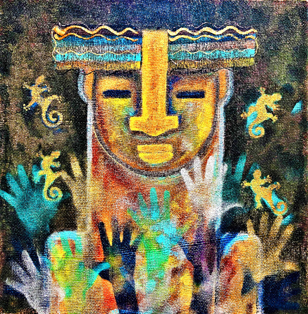 Amazonian 2021 36x36 Original Painting by Gaylord Soli  (Gaylord)