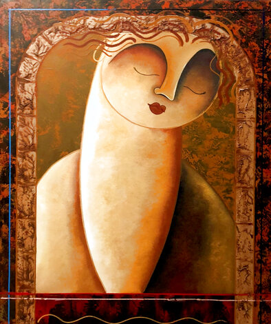 Peaceful Lady 45x54  - Oil on Canvas - Huge Original Painting - Gaylord Soli  (Gaylord)