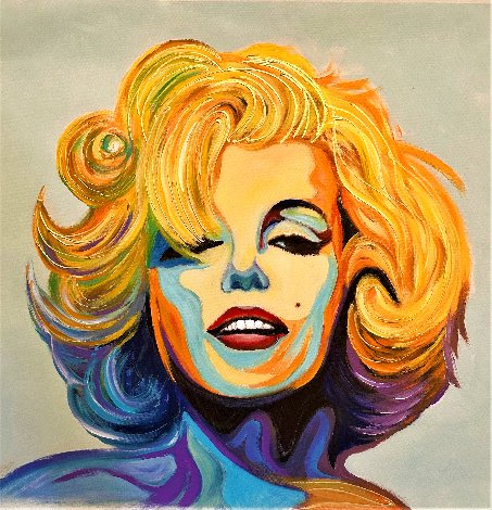 Marilyn 2022 30x30 Original Painting - Gaylord Soli  (Gaylord)
