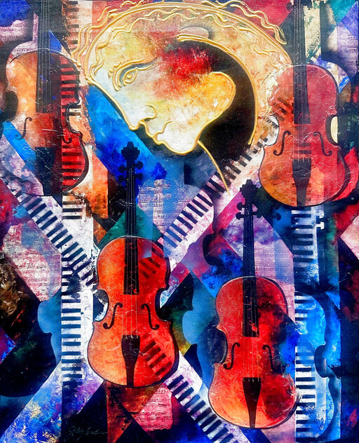 Violins of Mozart 2024 20x16 - Mixed Media on Canvas Original Painting by Gaylord Soli (Gaylord) Violins of Mozart 2024 20x16 - Mixed Media on Canvas Original Painting by Gaylord Soli (Gaylord)