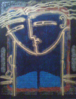 Symphony in Blue 2003 41x29 Super Huge Original Painting - Gaylord Soli (Gaylord) Symphony in Blue 2003 41x29 Super Huge Original Painting - Gaylord Soli (Gaylord)