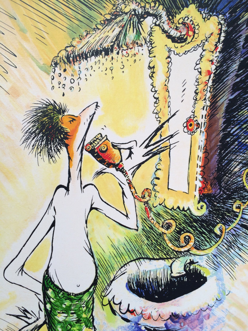 Self Portrait As a Young Man Shaving 1999 Limited Edition Print by Dr. Seuss Self Portrait As a Young Man Shaving 1999 Limited Edition Print by Dr. Seuss