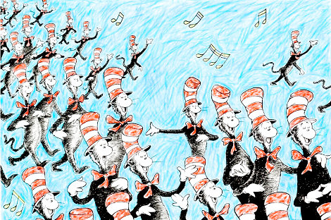 Singing Cats Limited Edition Print - Dr. Seuss