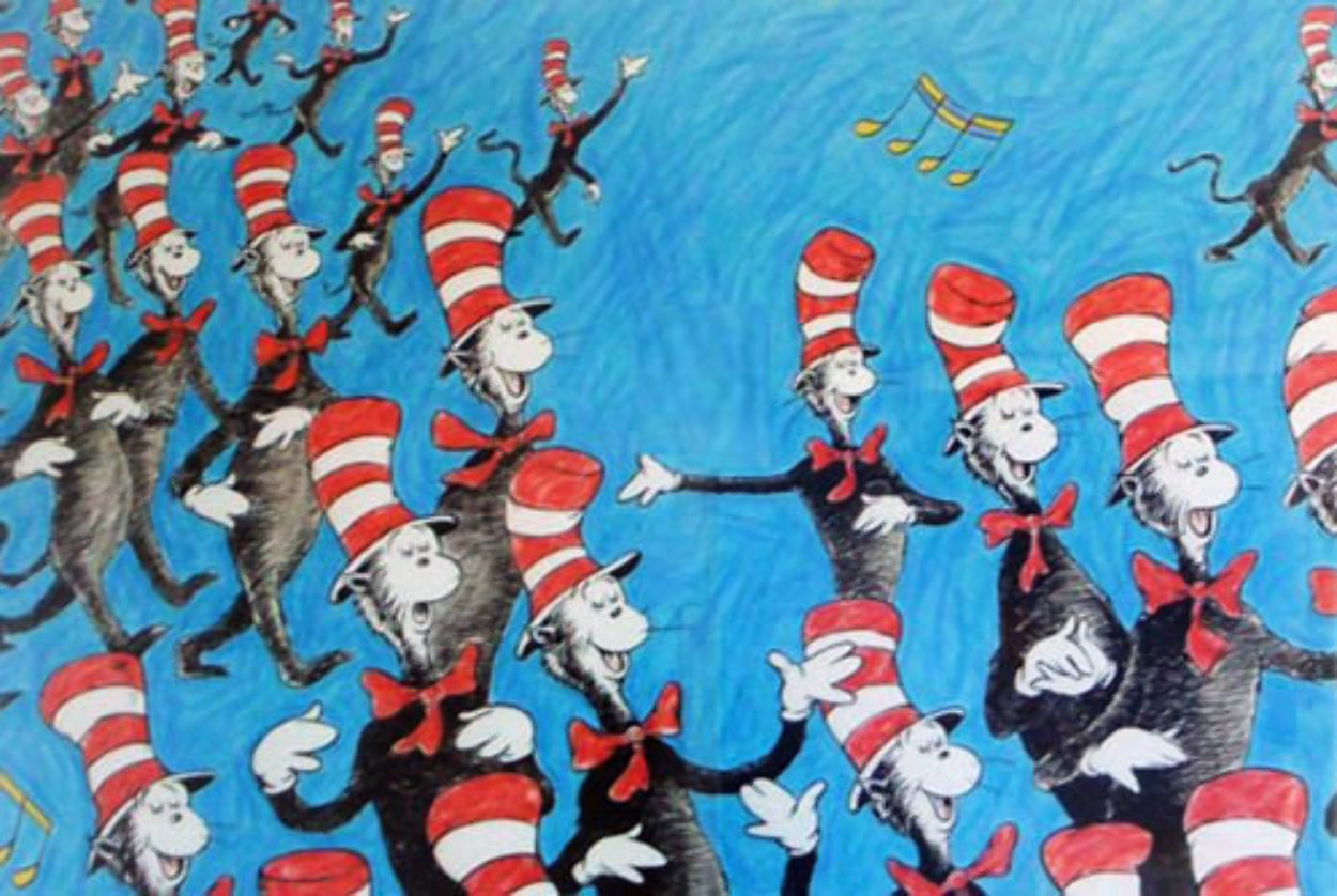 Singing Cats 1967 Limited Edition Print by Dr. Seuss Singing Cats 1967 Limited Edition Print by Dr. Seuss