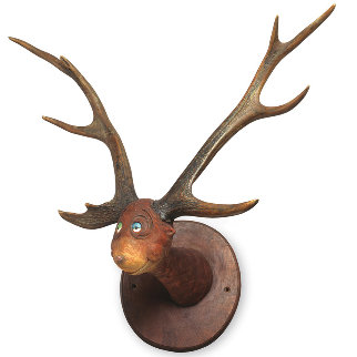 Semi Normal Green-lidded Fawn Sculpture 23 Semi Normal Green-lidded Fawn Sculpture 23