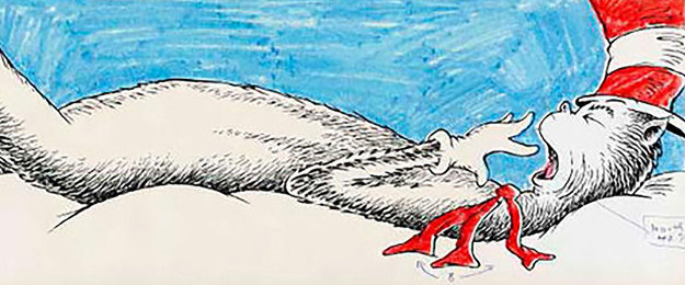 Yawning Cat 2017 Limited Edition Print by Dr. Seuss Yawning Cat 2017 Limited Edition Print by Dr. Seuss