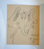 Horton Drawing 19x20 Drawing by Dr. Seuss - 1 Horton Drawing 19x20 Drawing by Dr. Seuss - 1