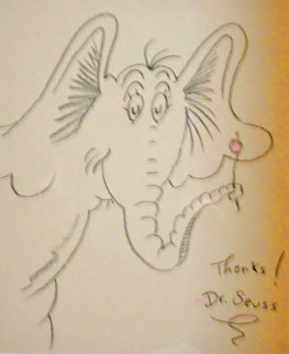 Horton   Drawing 19x20 Drawing - Dr. Seuss