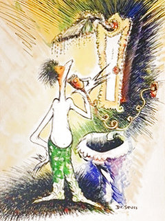 Self-portrait As a Young Man Shaving 1999 Limited Edition Print - Dr. Seuss Self-portrait As a Young Man Shaving 1999 Limited Edition Print - Dr. Seuss