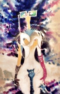The Rather Odd Myopic Woman Riding Piggyback on One of Helen’s Many Cats Limited Edition Print - Dr. Seuss The Rather Odd Myopic Woman Riding Piggyback on One of Helen’s Many Cats Limited Edition Print - Dr. Seuss