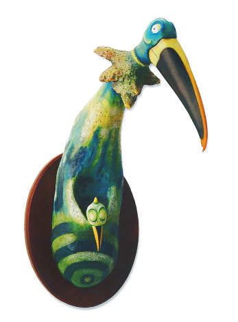 Unorthodox Taxidermy: Kangaroo Bird Resin Sculpture 2006 23 in Sculpture - Dr. Seuss