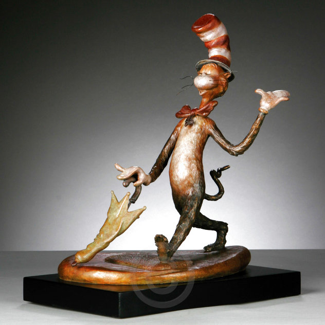 Cat in the Hat - Maquette Bronze 15 In Sculpture by Dr. Seuss