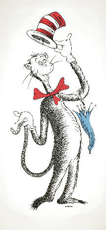 Ted's Cat: 50th Anniversary the Cat in the Hat 2007 - Huge Limited Edition Print - Dr. Seuss