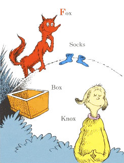 Fox Socks Box Knox Limited Edition Print - Dr. Seuss
