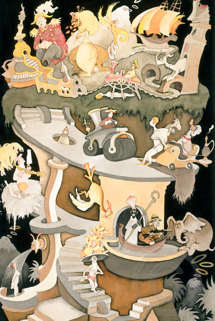 Tower of Babel PC 2002 - on Panel - Rare Patron Proof Limited Edition Print by Dr. Seuss