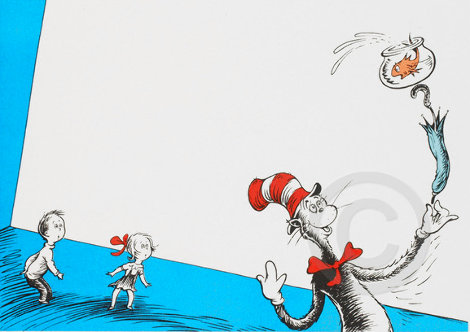 A Game that I Call Up-up-up with a Fish 1997 Limited Edition Print - Dr. Seuss